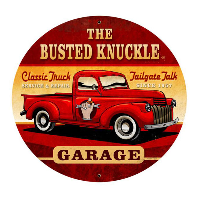 Busted Knuckle Truck Sign