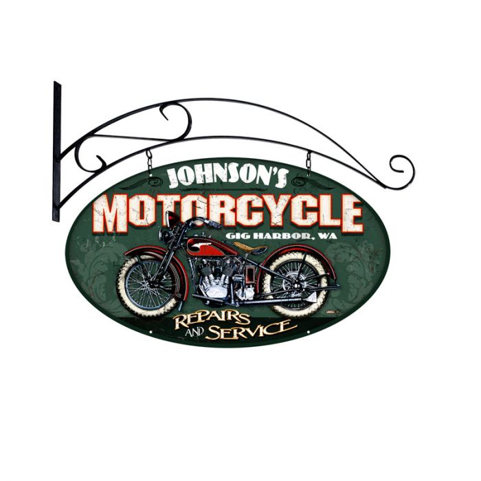 Motorcycle Sign Personalized