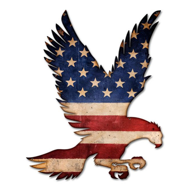 Flying American Eagle Sign