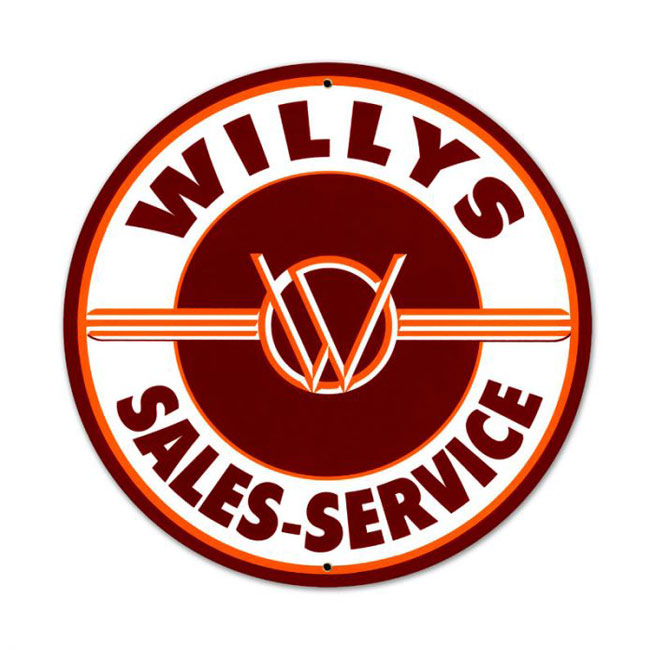 Willys Sales & Service Sign