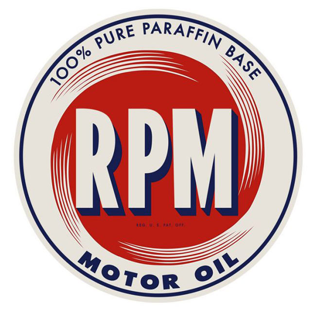 RPM Motor Oil Sign