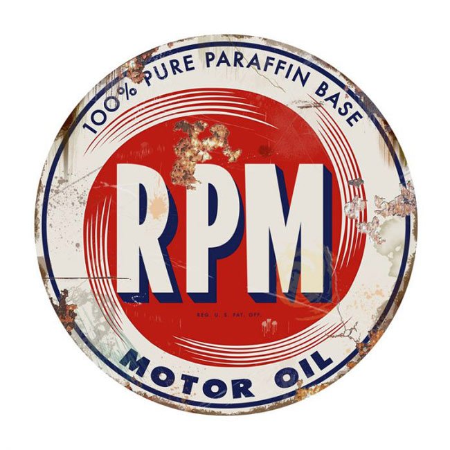 RPM Motor Oil Sign