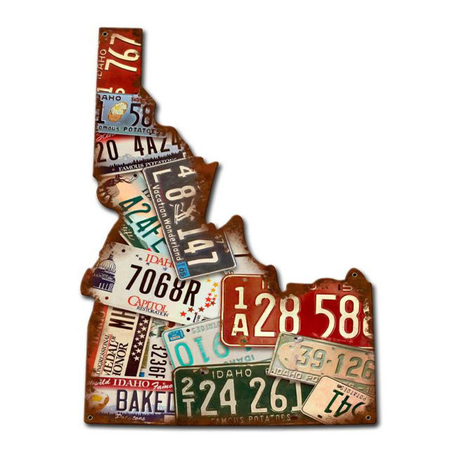 Idaho License Plate Sign