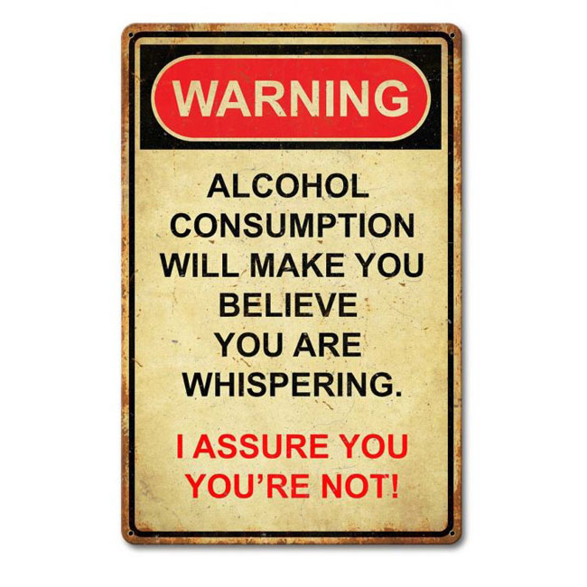 Warning Alcohol Sign