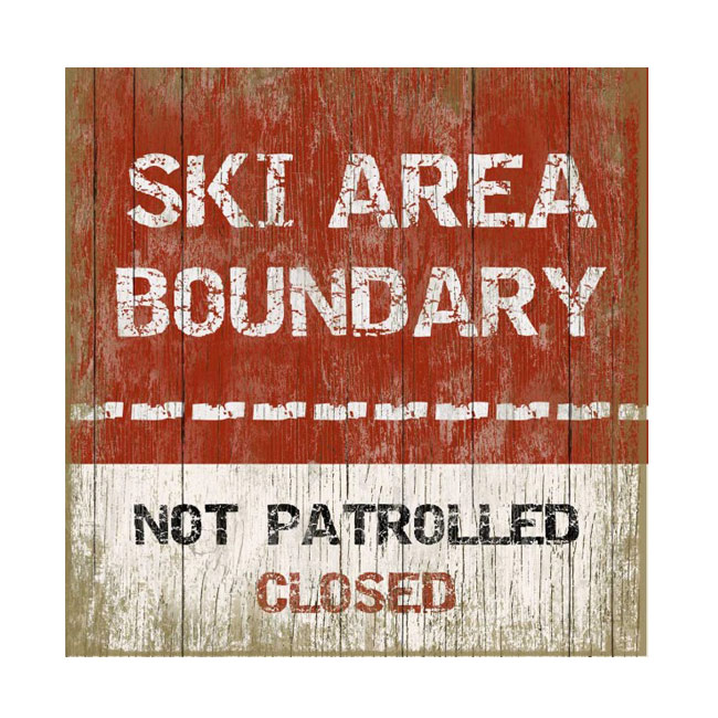 Ski Area Boundary Sign 
