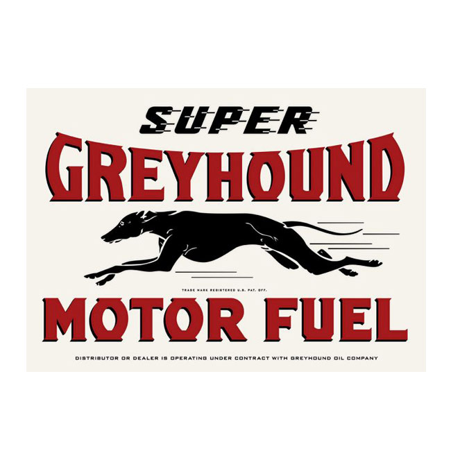 Greyhound Gasoline Sign