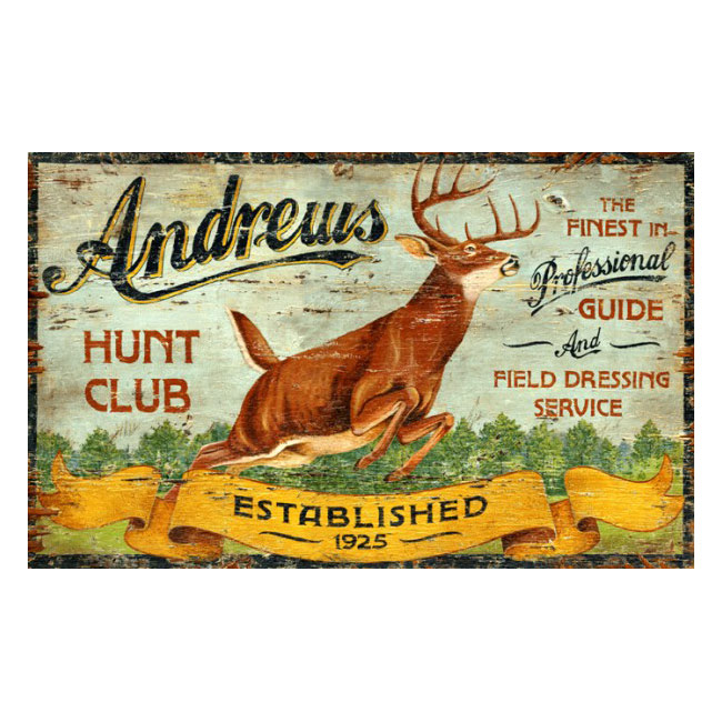 Hunt Club Sign Personalized 
