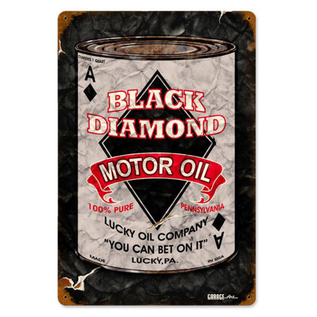 Black Diamond Motor Oil Sign 