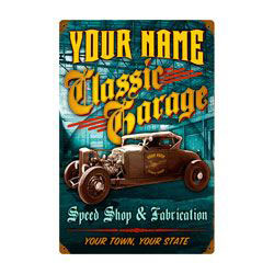 Classic Garage Personalized Sign 