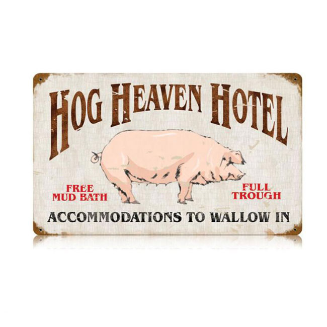 Hog Heaven Hotel Sign