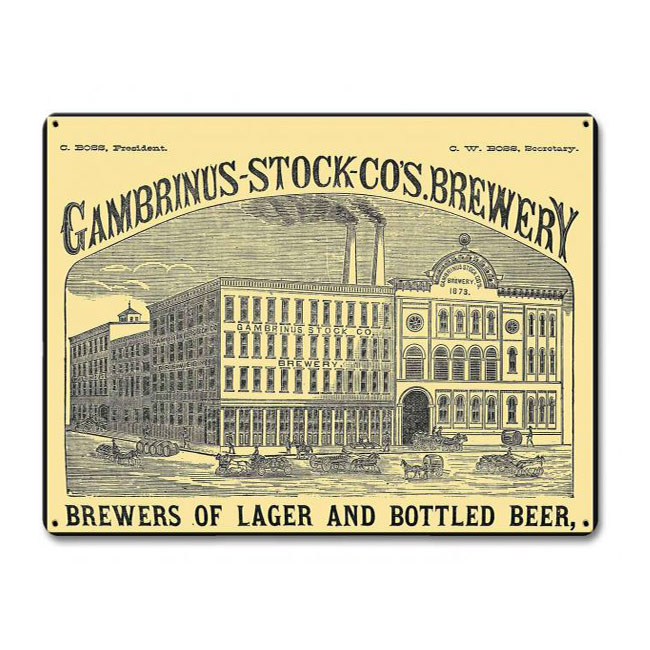 Gambrinus Stock Brewing Sign