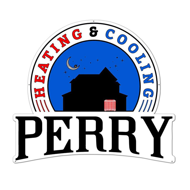 Custom Designed Sign For Perry Heating & Cooling Company