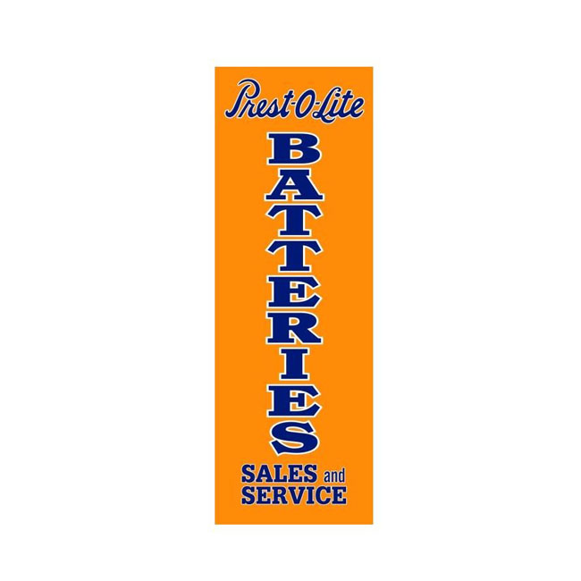 Pres-O-Lite Batteries Sign