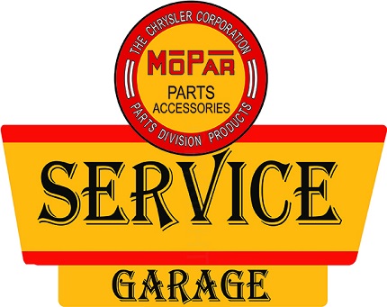 Mopar Service Garage Sign