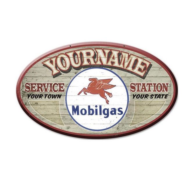 Mobil Gas Station Custom Personalized Sign