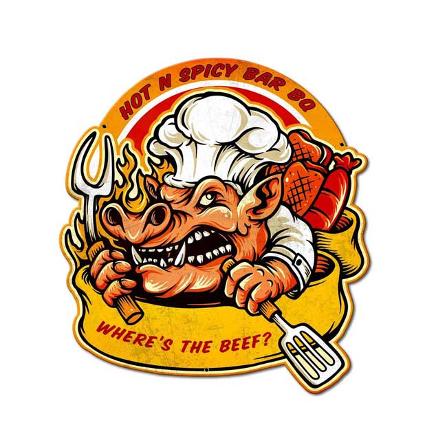 Hot & Spicy Bar BQ Sign
