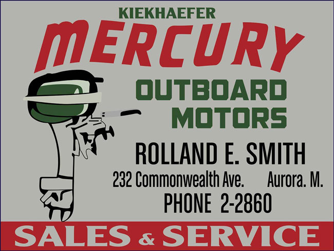 Mercury Outboard Dealer Sign 
