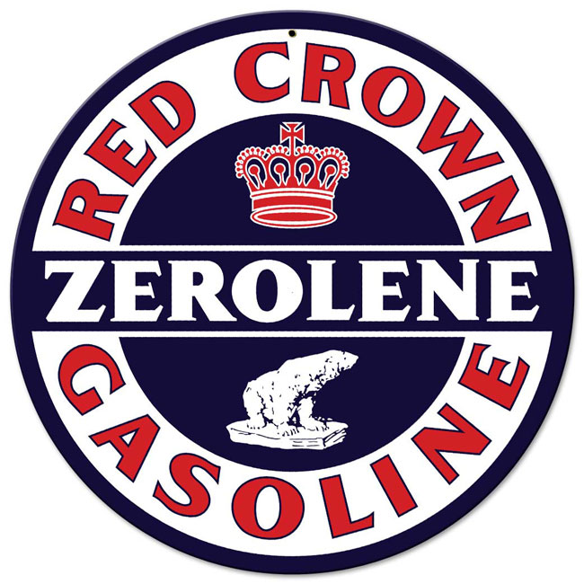 Red Crown Zerolene Sign