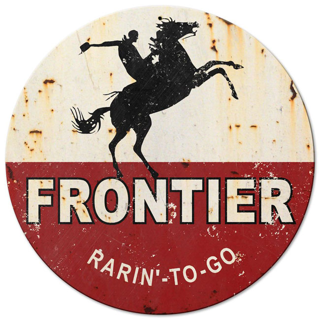 Frontier Gas Sign Rarin To Go