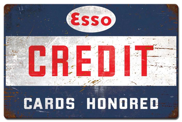 Esso Credit Card Sign