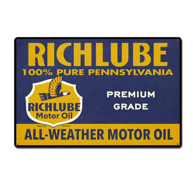 Richlube Motor Oil Sign