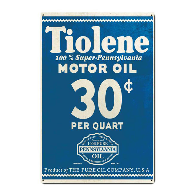 Tiolene Motor Oil Sign