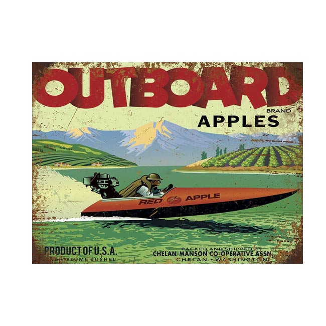 Outboard Apples Sign