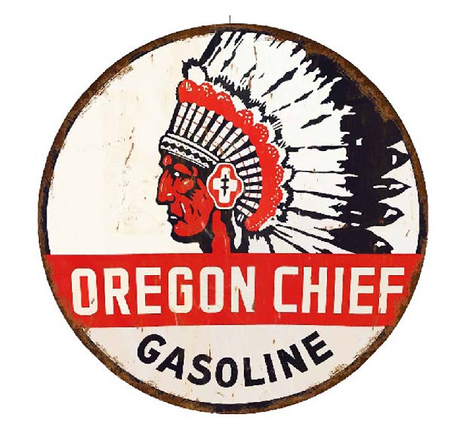 Oregon Chief Gasoline Sign