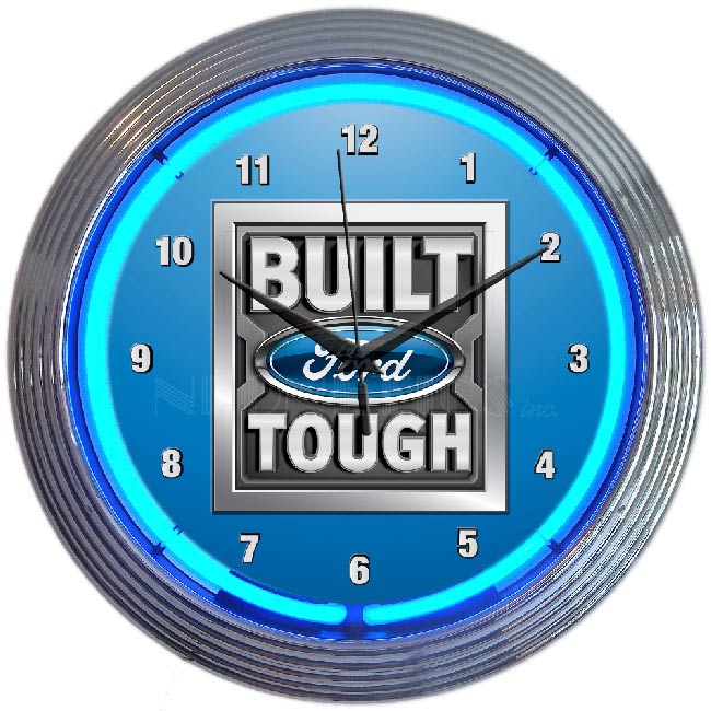 Ford Tough Neon Clock