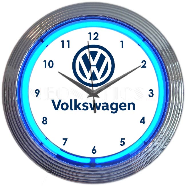 VW Neon Clock