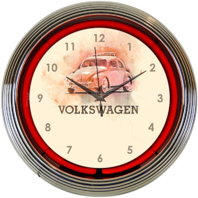VW Bug Neon Clock