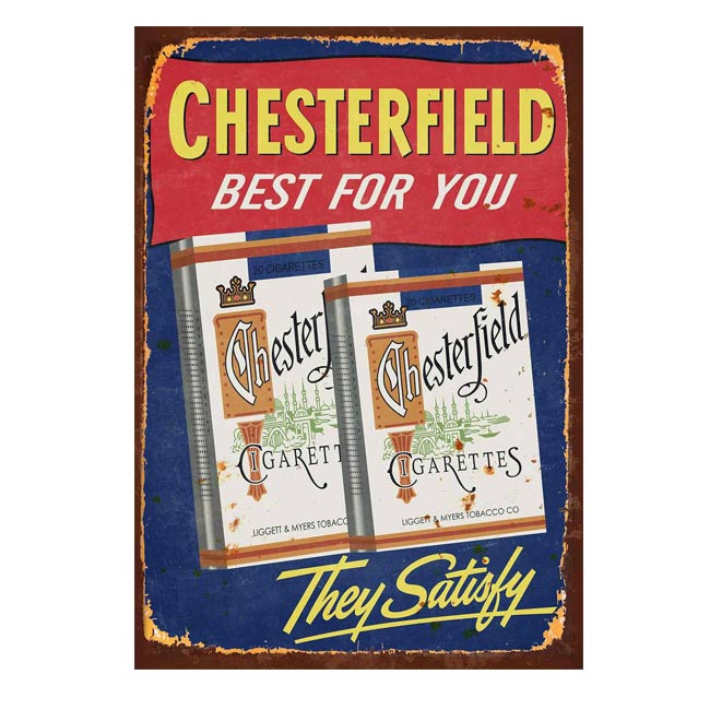 Chesterfield Cigarettes' sign