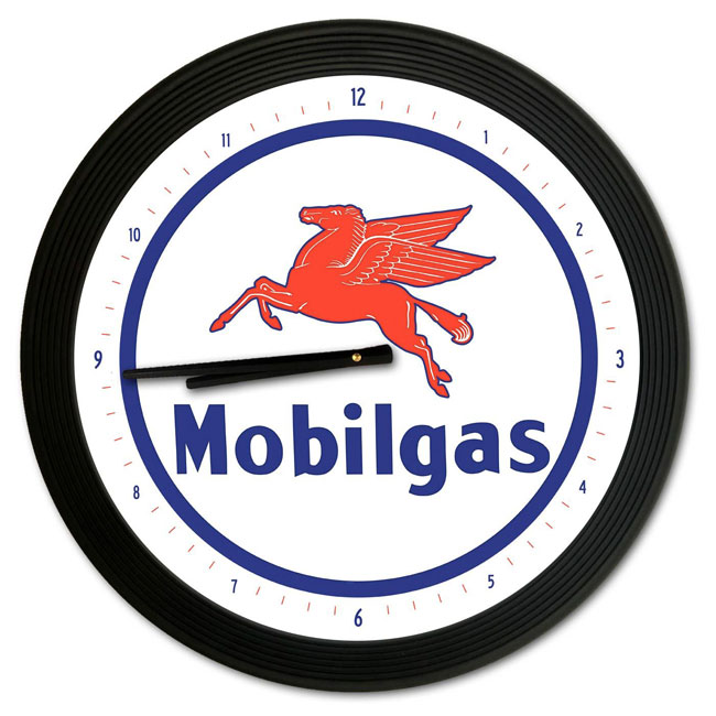 Mobil Gasoline Garage Clocks