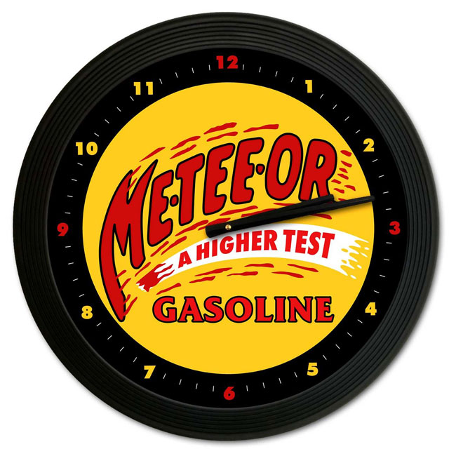 Meteeor Gasoline Garage Clock