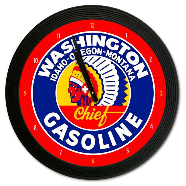 Washington Chief Gasoline Garage Clock