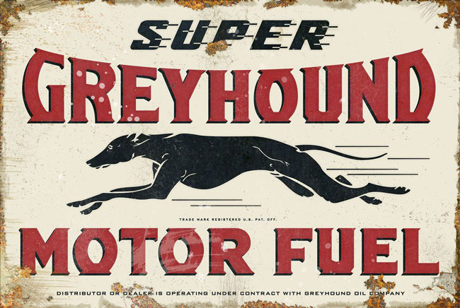 Greyhound Motorfuel Sign