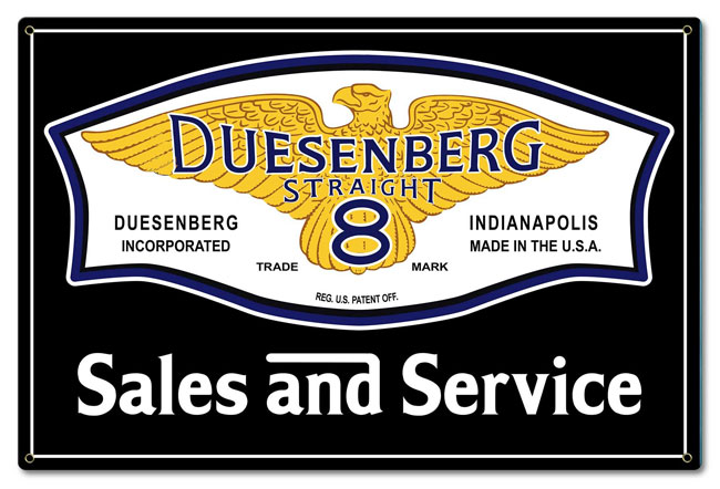 Duesenberg Sales & Service Sign