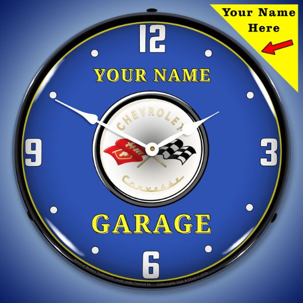 C1 Corvette Personalized Clock