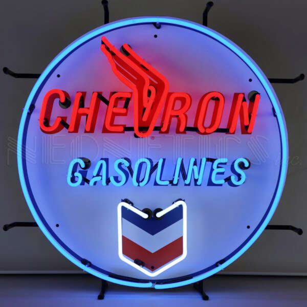 Chevron Gas Neon Sign
