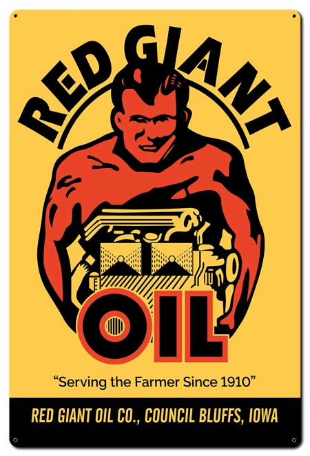 Red Giant Motor Oil Sign