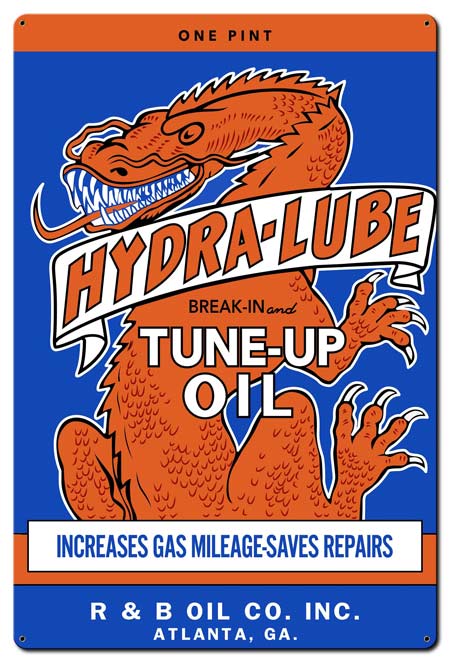 Hydra Lube Tune Up Oil Sign
