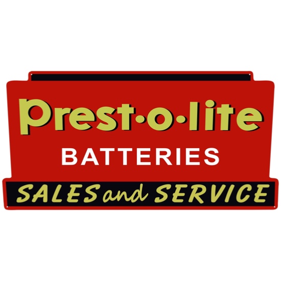 Presto-O-Lite Batteries Sign