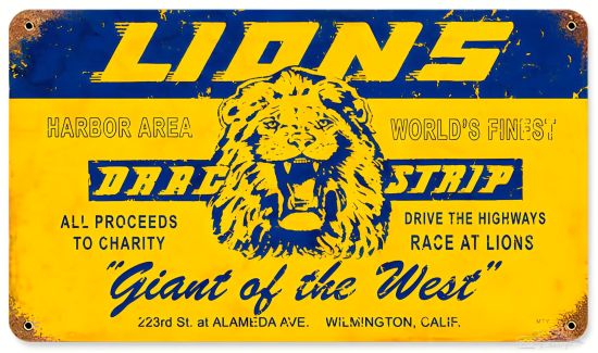 Lions Drag Strip Sign 