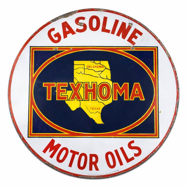 Texhoma Gasoline Sign